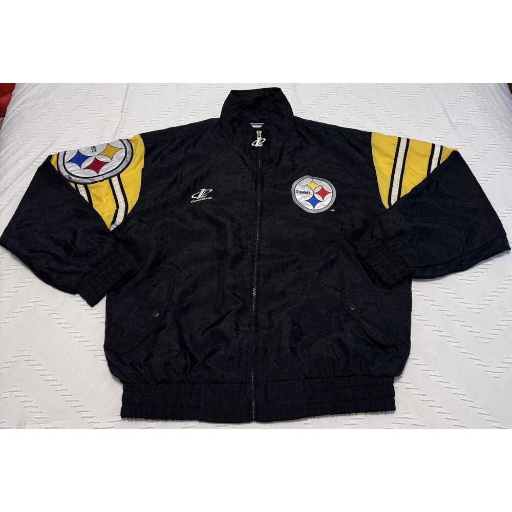 Vintage Pittsburgh Steelers Starter NFL Pro Line Logo Athletic Jacket Size L 90s